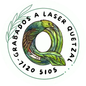 Logo de Grabados Quetzal: una Q formada por un quetzal