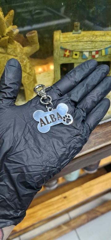 Placa para mascota con nombre